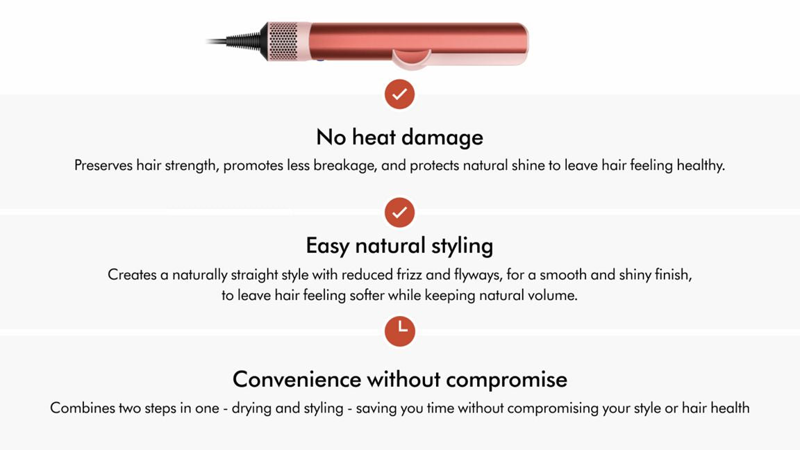 Dyson Airstrait straightener (Strawberry Bronze/Blush Pink)