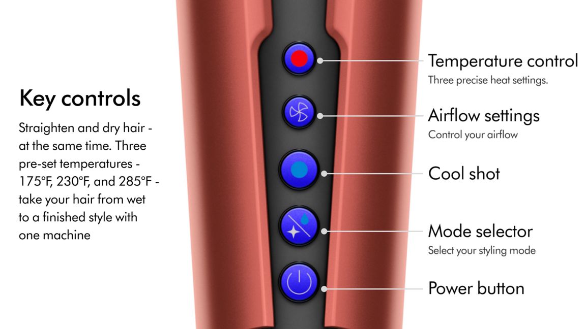 Dyson Airstrait straightener (Strawberry Bronze/Blush Pink)