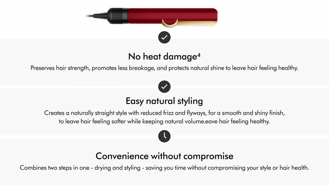 Dyson Airstrait straightener - Red Velvet/Gold
