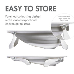 Boon Naked 2-Position Collapsible Baby Bathtub - Grey