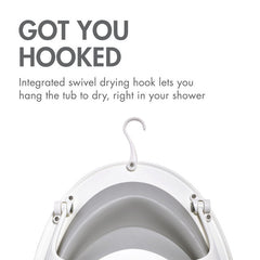 Boon Naked 2-Position Collapsible Baby Bathtub - Grey