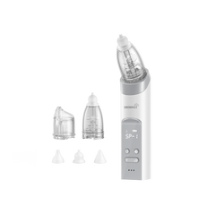 GROWNSY Electric Nasal Aspirator with 3 Silicone Tips - Grey