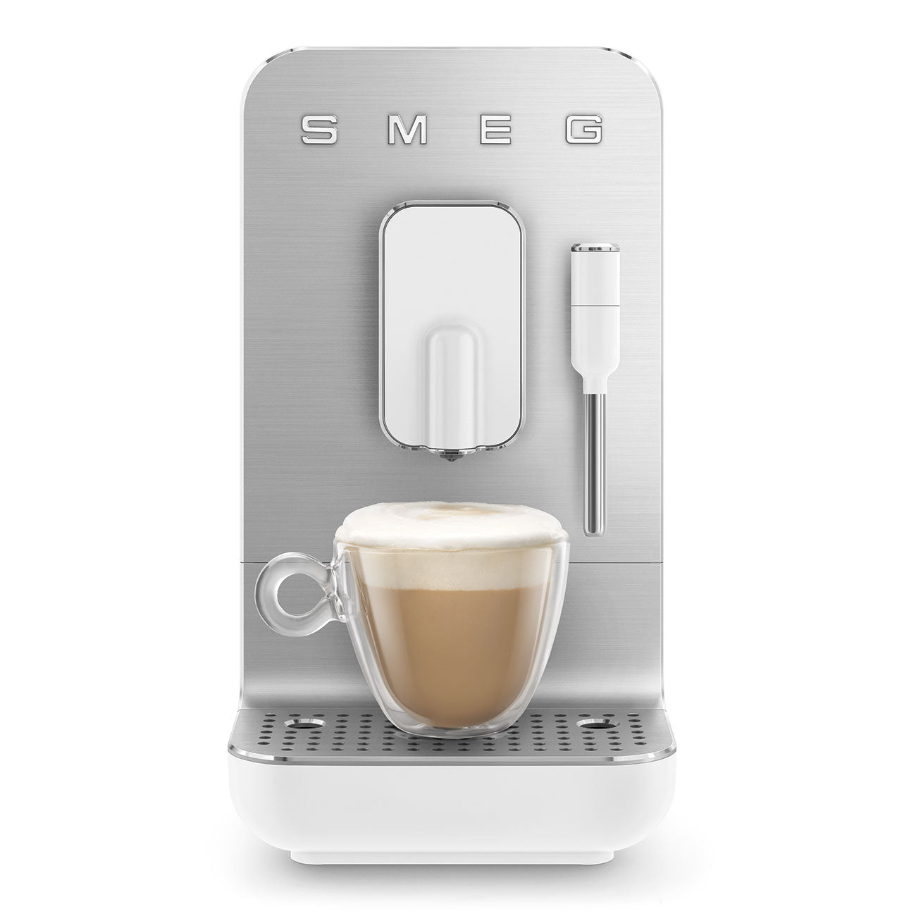 Smeg Bean to Cup Automatic coffee machine with steam wand - White