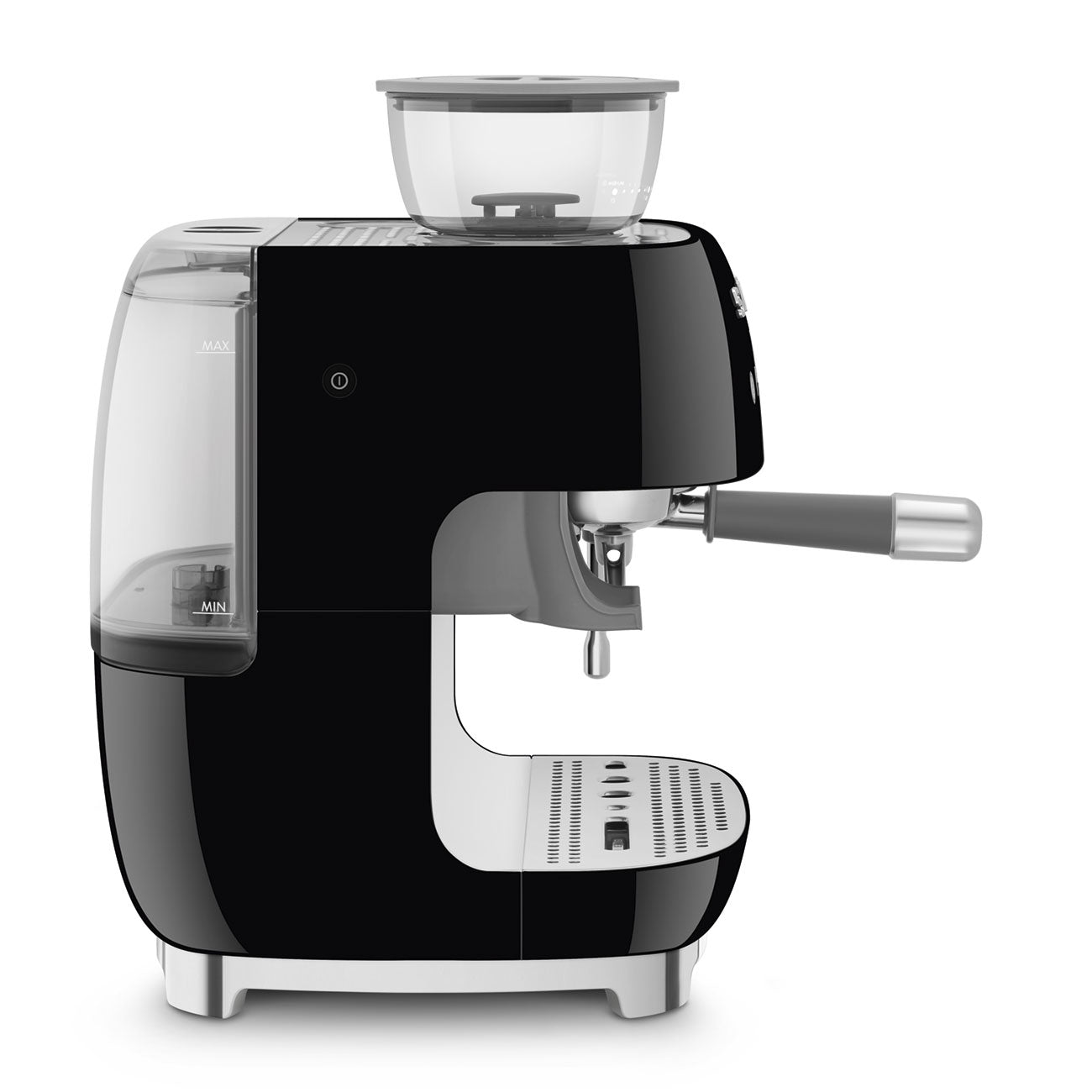 Smeg Manual Espresso Coffee Machine with Grinder 50's Style Aesthetic - Black