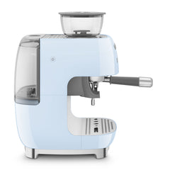 Smeg Manual Espresso Coffee Machine with Grinder 50's Style Aesthetic - Pastel Blue