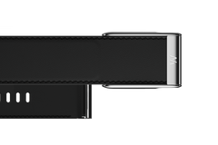 Whoop MG LeatherLuxe Tapered Band - Black/Cream with Titanium