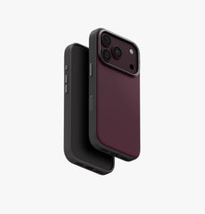 UNIQ Lyden DS MagClick Dual-Tone Vegan Leather iPhone 18 Pro Case – Deep Maroon - image 1