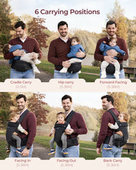Momcozy Move2Fit 2-in-1 Hip Seat Baby Carrier - Air Mesh