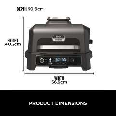 Ninja Woodfire Pro XL Electric BBQ Grill & Smoker OG850ME - Black