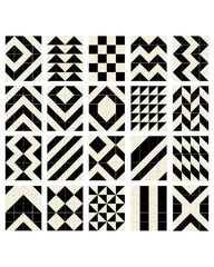 Playspot Geo Foam Floor Tiles - Black / Cream