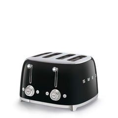 Smeg 4-Slot Wide Toaster 50's Style Aesthetic - Black