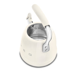 Smeg Whistling Kettle 50's Style Aesthetic - Cream