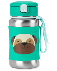 ZOO Stainless Steel Kid Straw Bottle - Pug
