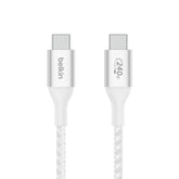 BELKIN BOOSTCHARGE C - C BRAIDED CABLE 240W 2M - WHITE