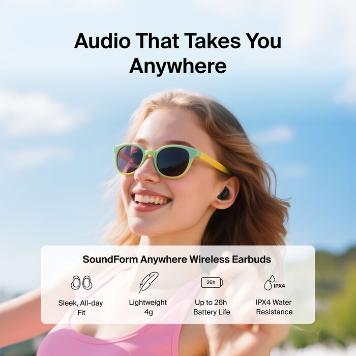 Belkin SOUNDFORM ANYWHRE TRUE WIRELESS EARBUDS - BLACK
