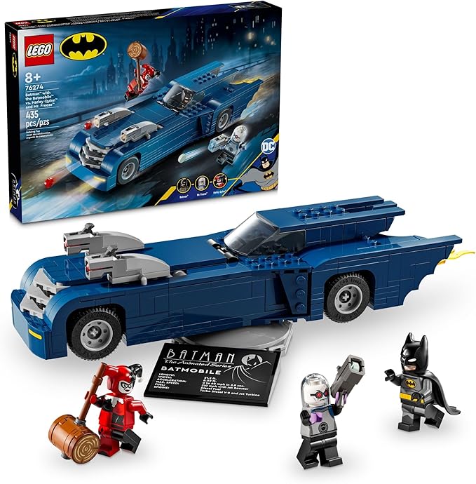 LEGO DC Batman: Batman with The Batmobile vs. Harley Quinn & Mr. Freeze , Ages 8+