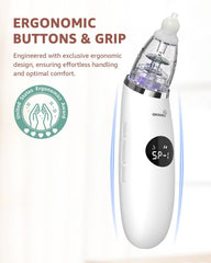 GROWNSY Electric Baby Nasal Aspirator with 3 Suction Modes - White