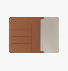 UNIQ Belmont Find My Vegan Leather Passport Holder - Brown