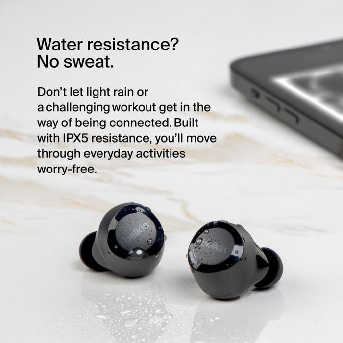 BELKIN SOUNDFORM BOLT TRUE WIRELESS EARBUDS - Black