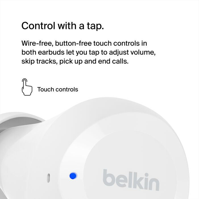 BELKIN SOUNDFORM BOLT TRUE WIRELESS EARBUDS - White