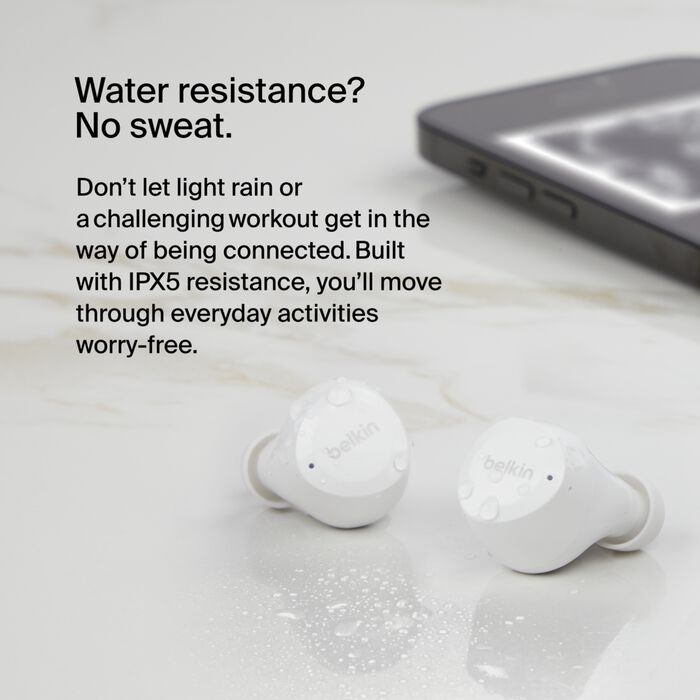 BELKIN SOUNDFORM BOLT TRUE WIRELESS EARBUDS - White