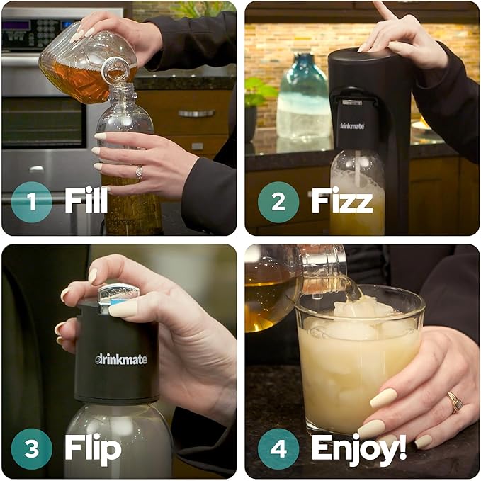 Drinkmate OmniFizz Sparkling Water and Soda Maker - Arctic Blue