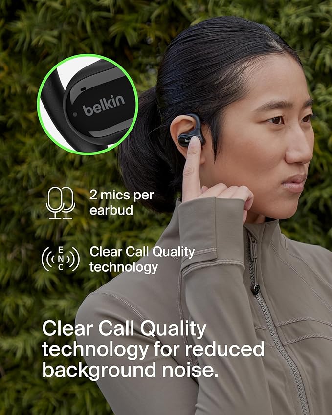 BELKIN SOUNDFORM BREEZE OPEN EAR TRUE WIRELESS EARBUDS - Black