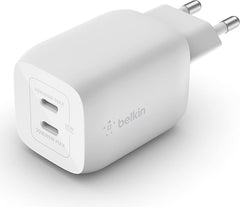 BELKIN BOOSTCHARGE PRO DUAL 65W USB-C PD - White