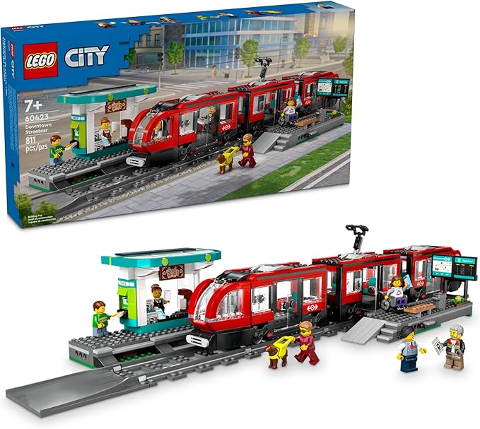 LEGO City Downtown Streetcar and Station Train Set , Ages 7+