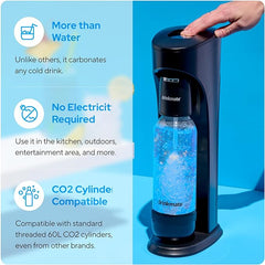 Drinkmate OmniFizz Sparkling Water and Soda Maker - Matte Black