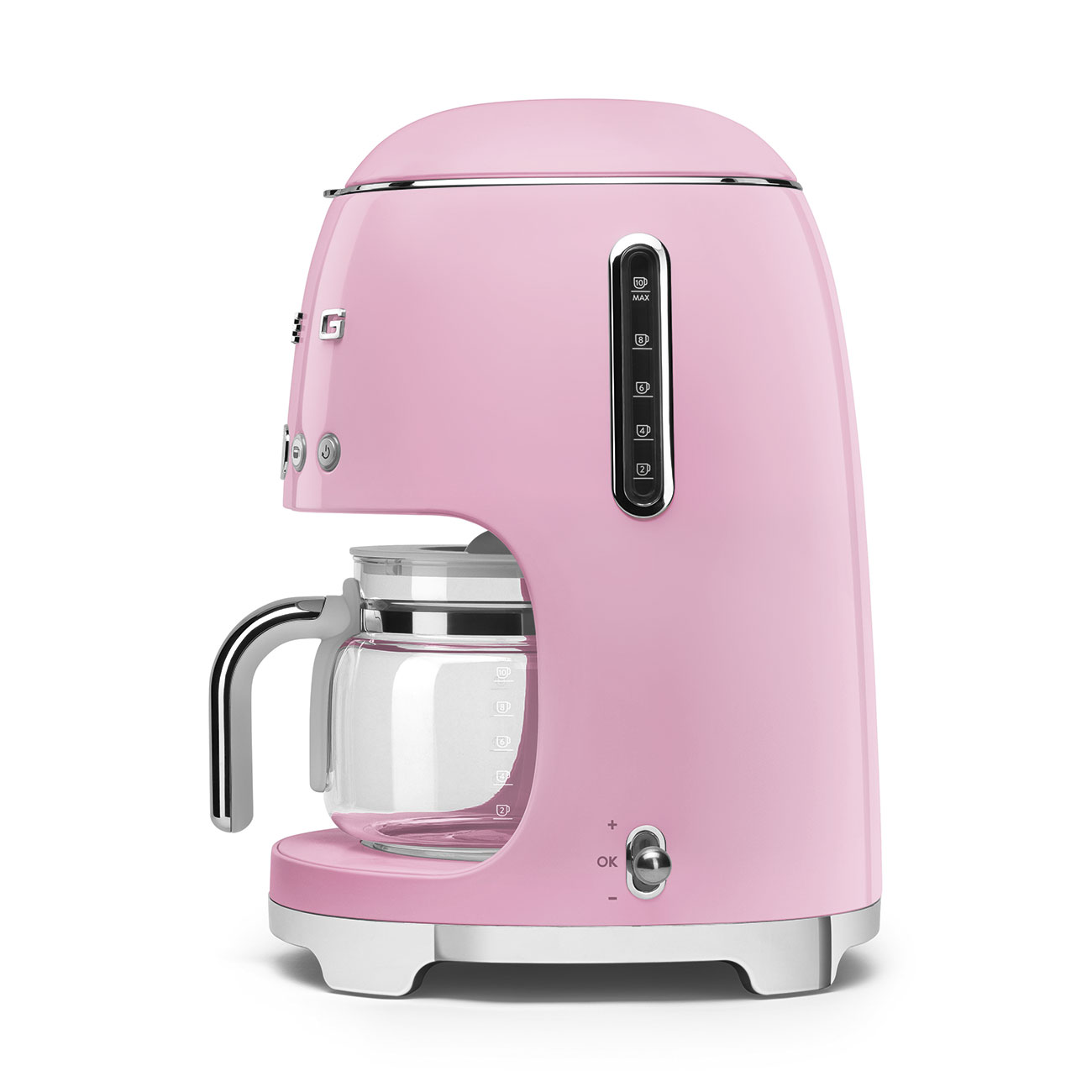 Smeg Drip Coffee Machine 50's Style Aesthetic - Pink