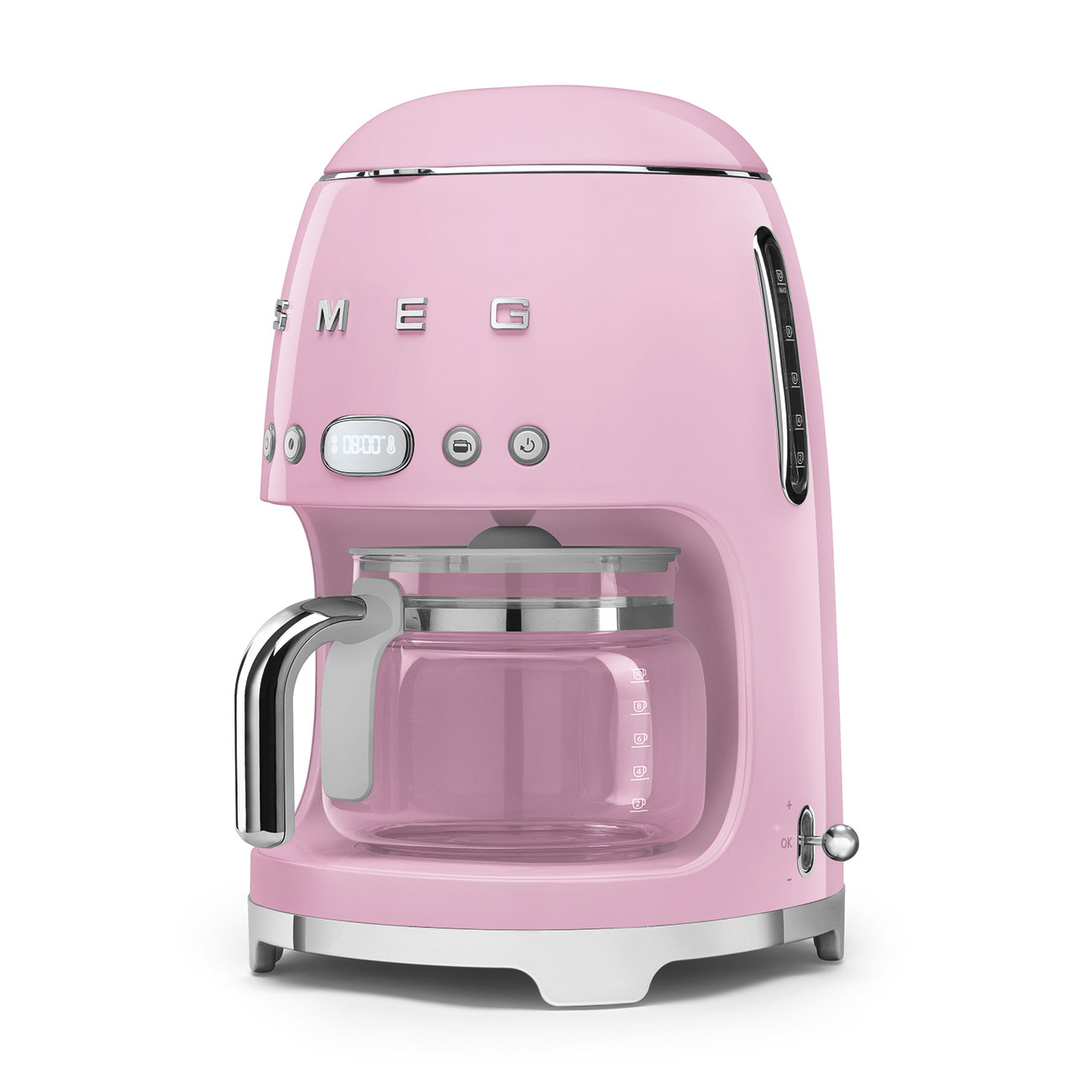 Smeg Drip Coffee Machine 50's Style Aesthetic - Pink