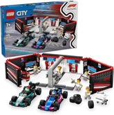 LEGO City F1 Garage & Mercedes-AMG & Alpine Cars Toy , Ages 7+