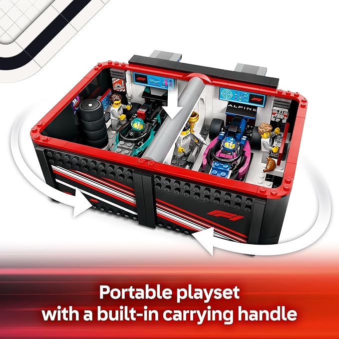 LEGO City F1 Garage & Mercedes-AMG & Alpine Cars Toy , Ages 7+