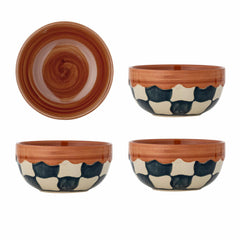 Check Bowl, Multi, Stoneware