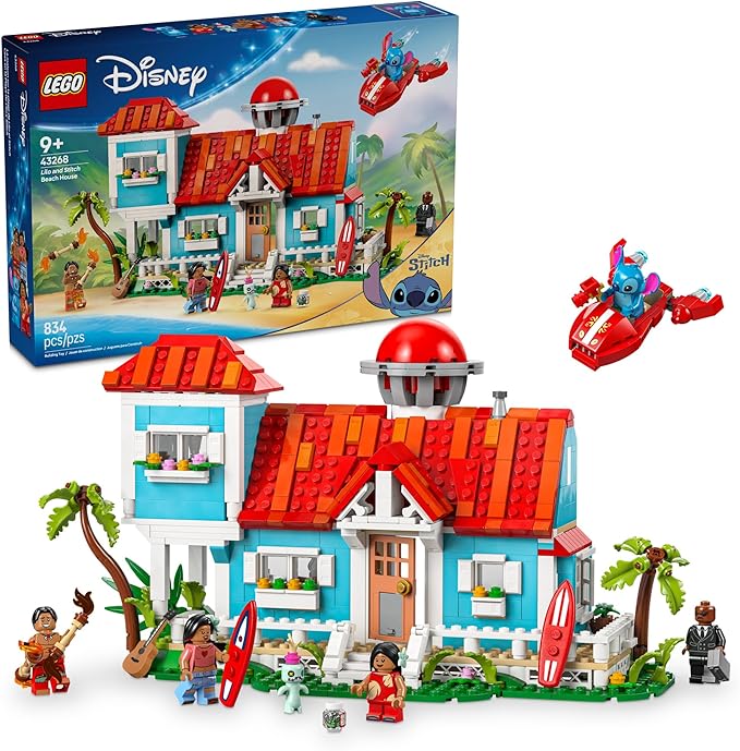 LEGO Disney Lilo and Stitch Beach House Toy , Ages 9+