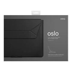 UNIQ Oslo sleeve with Foldable Stand 14 inch - Black