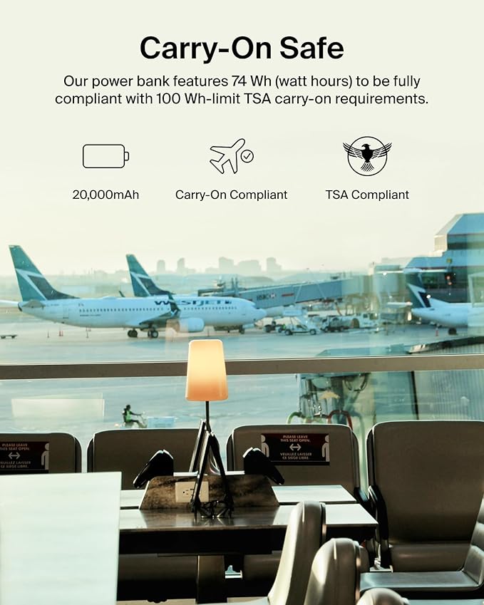 BELKIN BOOSTCHARGE POWER BANK 20K, PD 30W WITH USB-C INTEGRATED CABLE AND USB-C & USB-A PORTS - BLACK