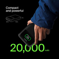 BELKIN BOOSTCHARGE PRO 3-PORT LAPTOP POWER BANK 20K, 65W PD - BLACK