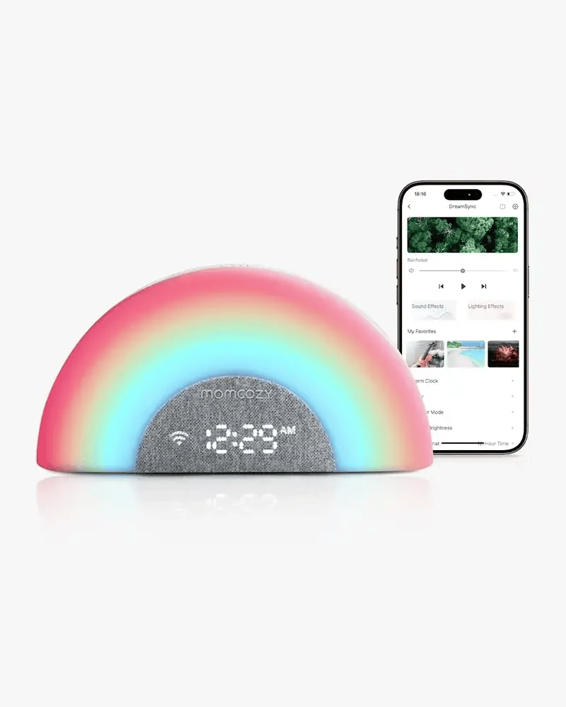 DreamSync Tech™ Smart Baby Sound Machine - Rainbow Light & App Control