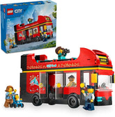 LEGO City Red Double-Decker Sightseeing Bus Toy Vehicle Set
