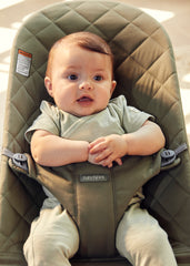 BABYBJÖRN Bouncer Bliss - Dark Green Woven Classic Quilt
