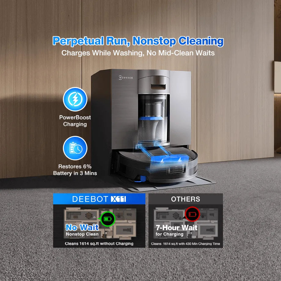 DEEBOT X11 OmniCyclone Bagless Robot Vacuum & Mop