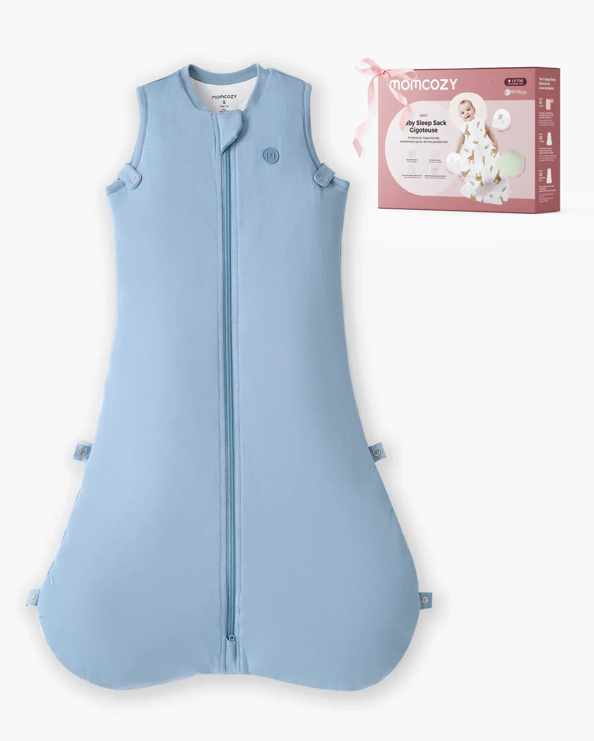 Momcozy Baby Sleep Sack 1.5 TOG - Blue, Small (0-6 Months)