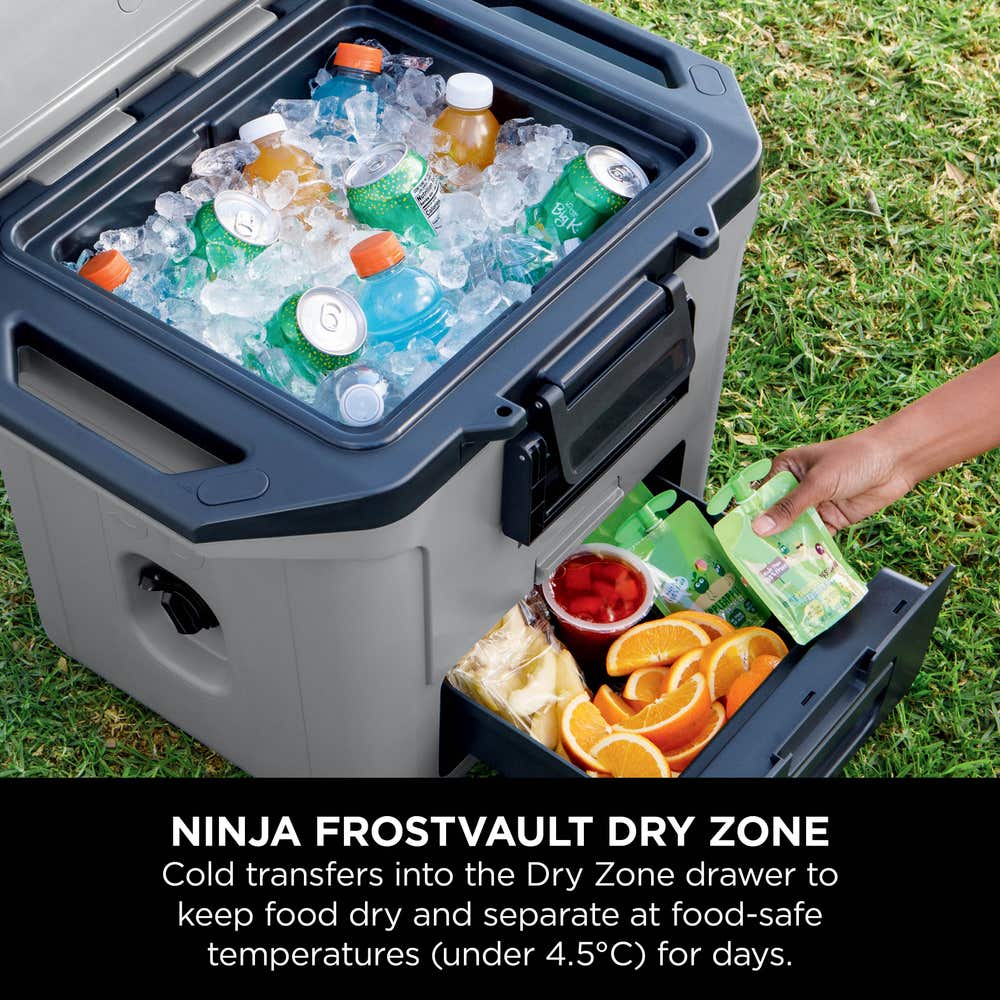 Ninja FrostVault 28L Hard Cooler with Dry Zone FB131UKGY - Slate Grey