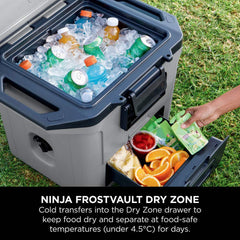 Ninja FrostVault 28L Hard Cooler with Dry Zone FB131UKGY - Slate Grey