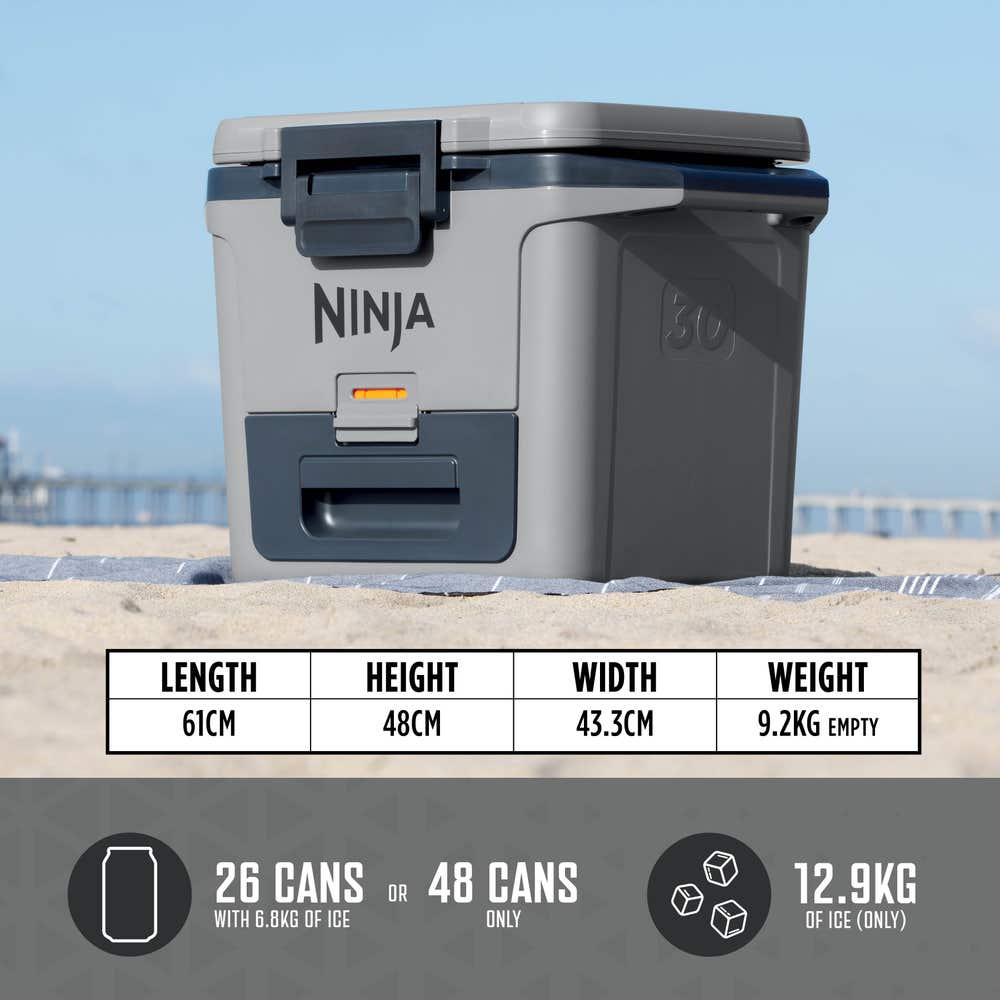 Ninja FrostVault 28L Hard Cooler with Dry Zone FB131UKGY - Slate Grey