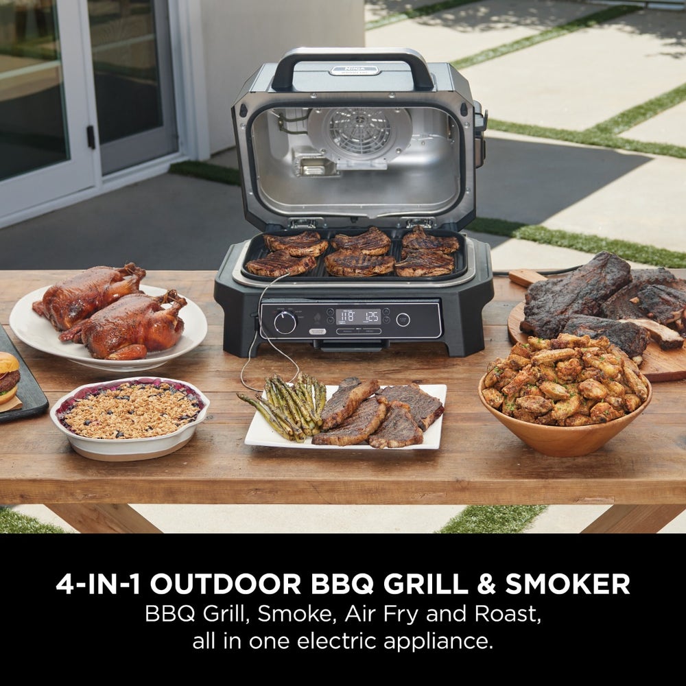 Ninja Woodfire Pro XL Electric BBQ Grill & Smoker OG850ME - Black