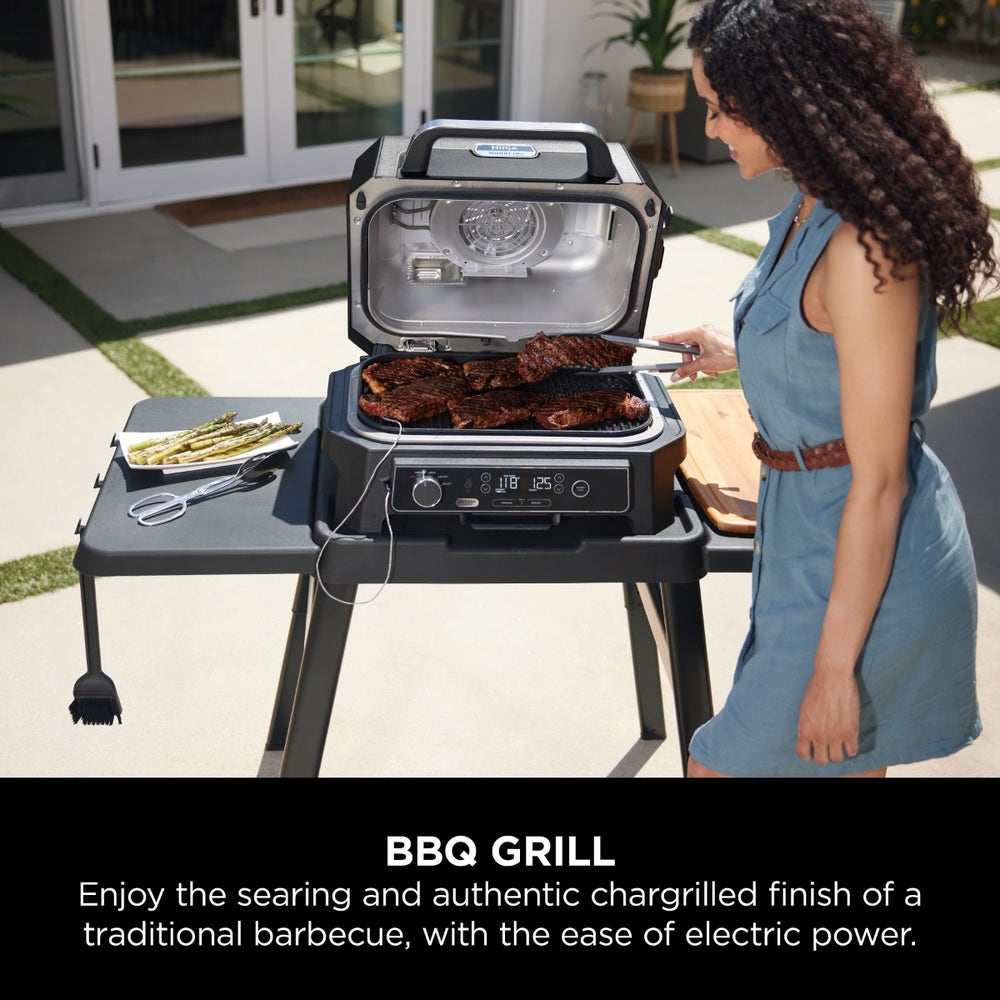 Ninja Woodfire Pro XL Electric BBQ Grill & Smoker OG850ME - Black