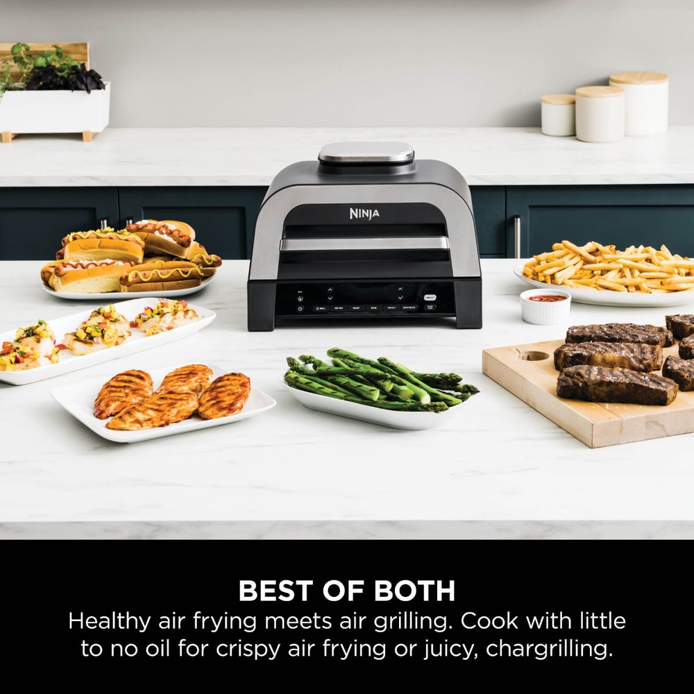 Ninja Foodi MAX 6-in-1 Health Grill & Air Fryer DG551ME - Grey